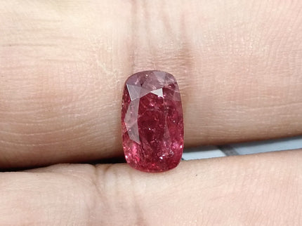 2.96ct Unheated Mozambique Ruby Rasberry Red SGL Certified Cushion Cut Loose Gemstone