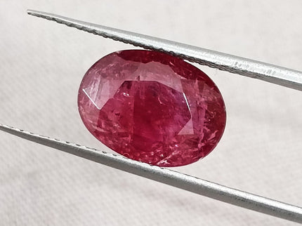 3.42ct Untreated Natural Mozambique Ruby Merlot Red Oval Cut Loose Stone
