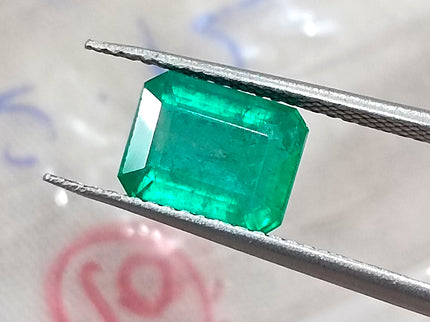 2.12ct Panjshir Emerald Medium Green Octagon Cut SGL Certified Gemstone