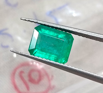 2.12ct Panjshir Emerald Medium Green Octagon Cut SGL Certified Gemstone