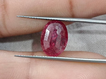 3.22ct Untreated Mozambique Ruby Natural SGL Certified Wine Red Oval Cut Gemstone