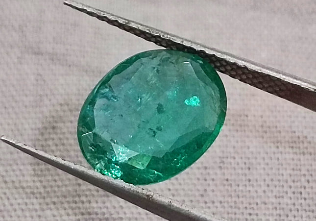 GSI Certified 2.19ct Medium Deep Green Emerald, Natural Gemstone