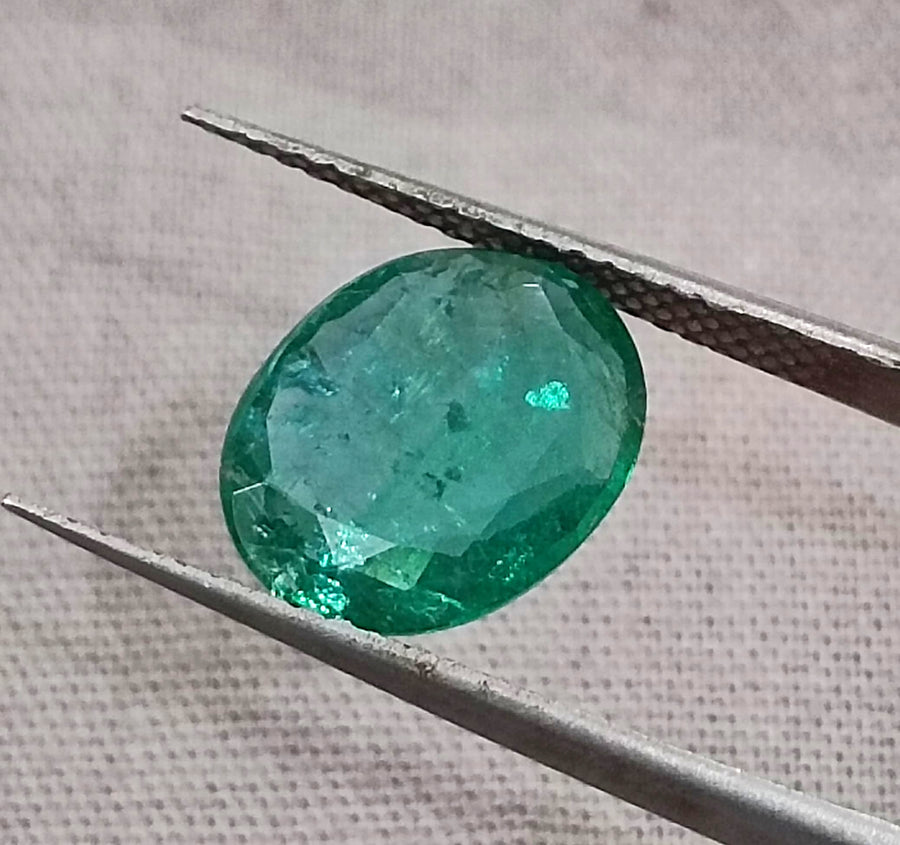Certified 2.19ct Medium Deep Green Natural Emerald.