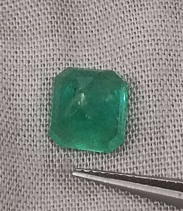 Zambian Emerald 2.24ct Certified Natural Octagon Cut Loose Gemstone