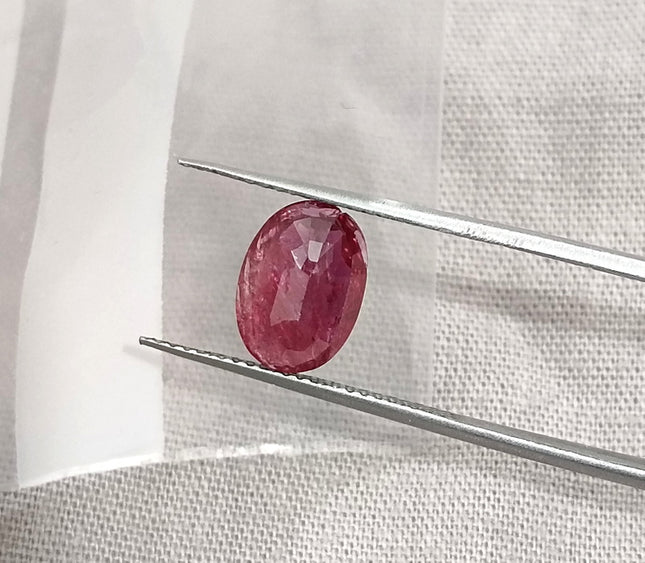 2.28ct Natural Untreated Ruby Pomegranade Red SGL Certified Oval Loose Gemstone