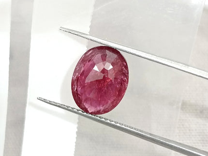 3.23ct Unheated Ruby Natural SGL Certified Deep Ruby Red Oval Gemstone