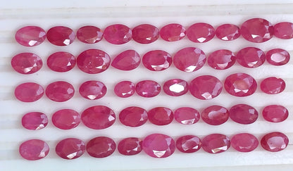 38.03ct African Ruby Lot, Natural Earth Mined Gemstones - SMSGEMS 