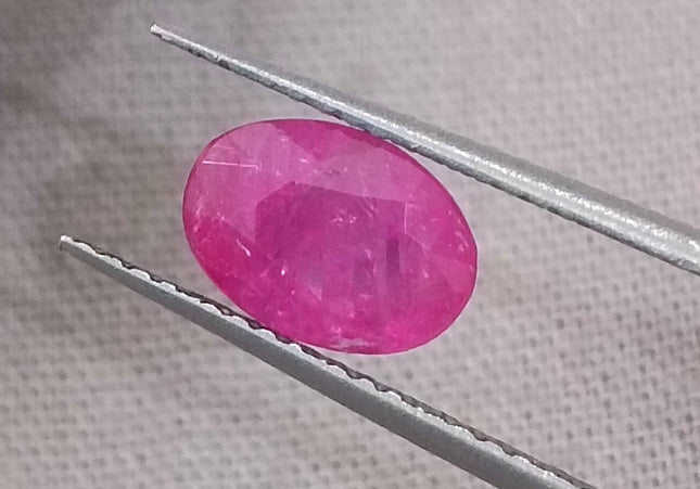 GSI Certified 1.37ct Mozambique Ruby, Natural Untreated Gemstone