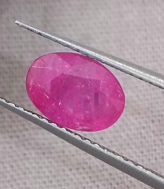 GSI Certified 1.37ct Mozambique Ruby, Natural Untreated Gemstone