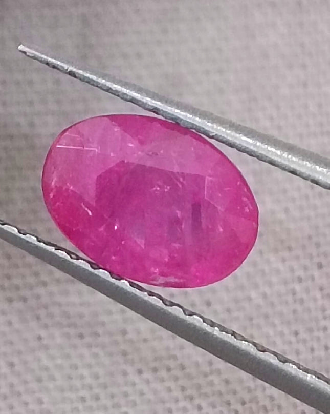 GSI Certified 1.37ct Mozambique Ruby, Natural Untreated Gemstone