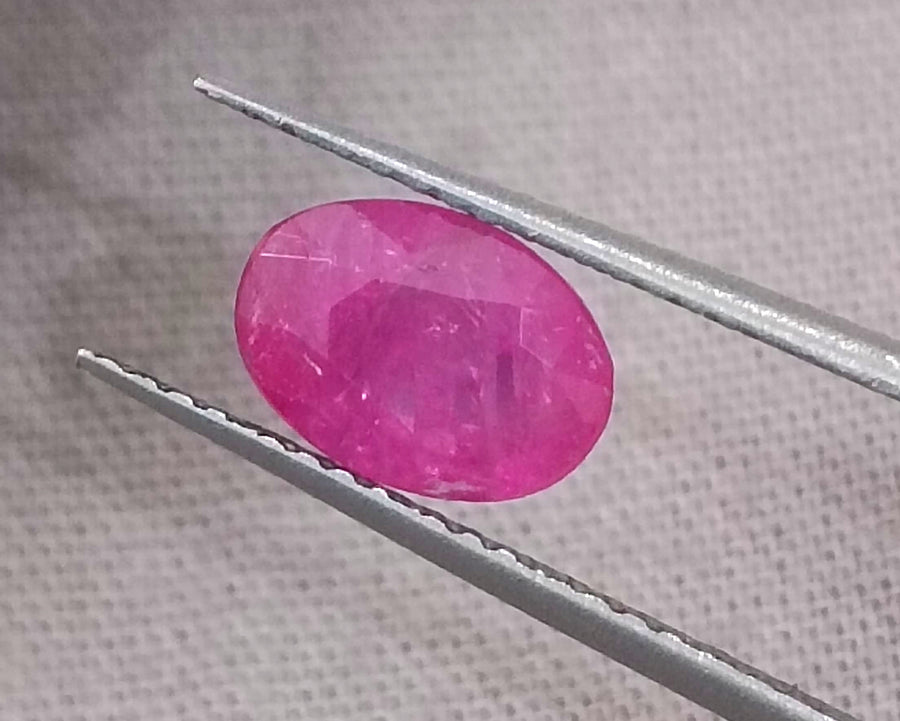 GSI Certified 1.37ct Mozambique Ruby, Natural Untreated Gemstone