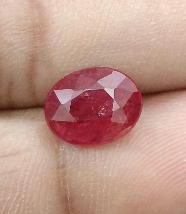 2.80ct Unheated Natural Ruby Mozambique SGL Certified Vivid Red Oval Loose Gemstone