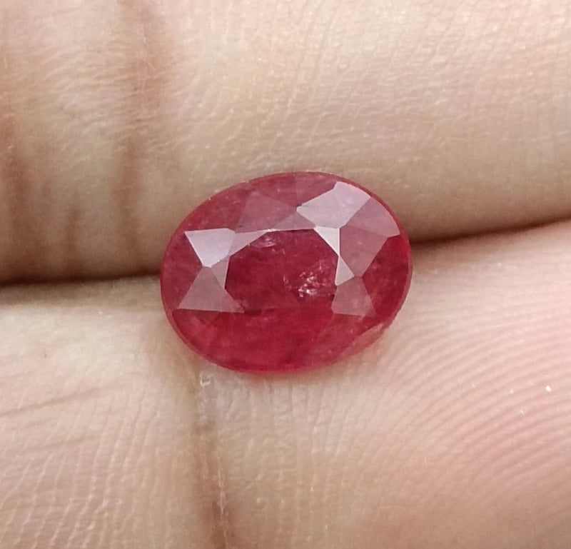 2.80ct Unheated Natural Ruby Mozambique SGL Certified Vivid Red Oval Loose Gemstone