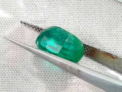 Zambian Emerald 3.61ct Certified Natural Deep Green Cushion Cut Gemstone