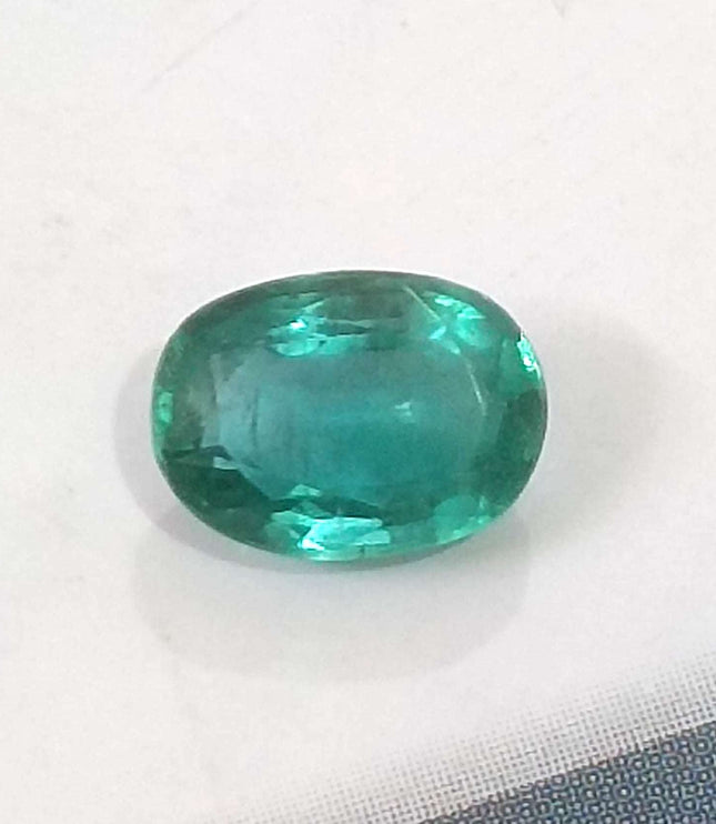 1.26ct Certified Natural Zambian Emerald Stone.