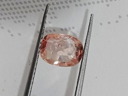Untreated 1.27ct Padparadscha Sapphire Natural IGI Certified Pinkish Orange Cushion Cut Gemstone