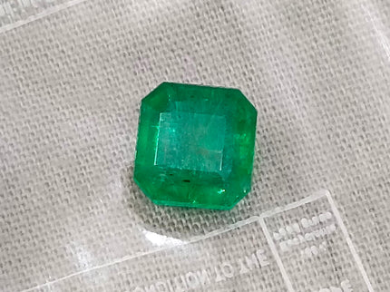 Panjshir Emerald 2.08ct Certified Natural Medium Green Octagon Cut Loose Gemstone