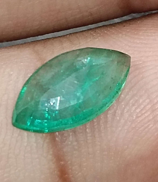 Certified 1.52ct Natural Zambian Emerald