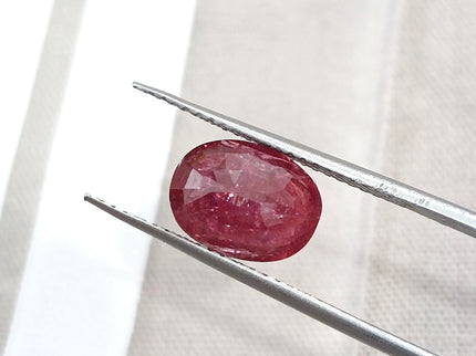 2.23ct Untreated Natural Ruby SGL Certified Deep Rasberry Red Oval Loose Stone