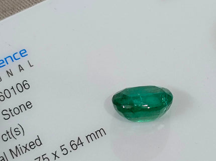 Zambian Emerald 2.76ct Certified Natural Deep Golden Green Oval Cut Loose Gemstone