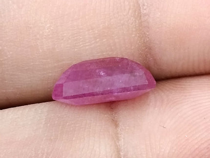 Natural Ruby 5.88ct Purplish Red Octagon Cut Loose Gemstone