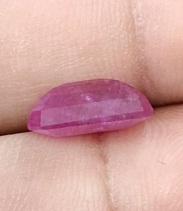Natural Ruby 5.88ct Purplish Red Octagon Cut Loose Gemstone