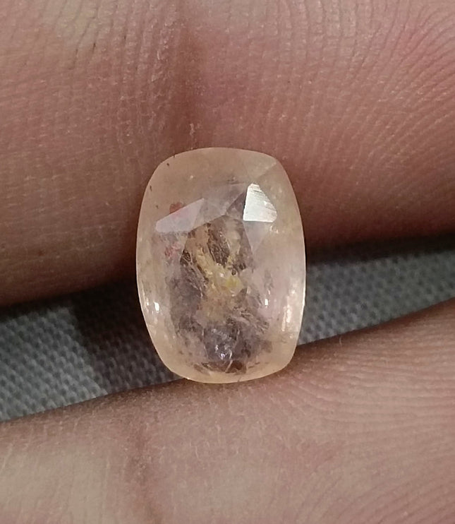 Untreated Padparadscha Sapphire 3.69ct Natural Certified Pinkish Orange Cushion Cut Gemstone