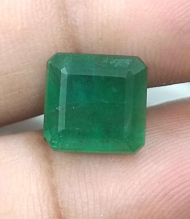 Zambian Emerald 5.30ct Natural Significant Clarity Enhanced Octagon Cut Loose Gemstone