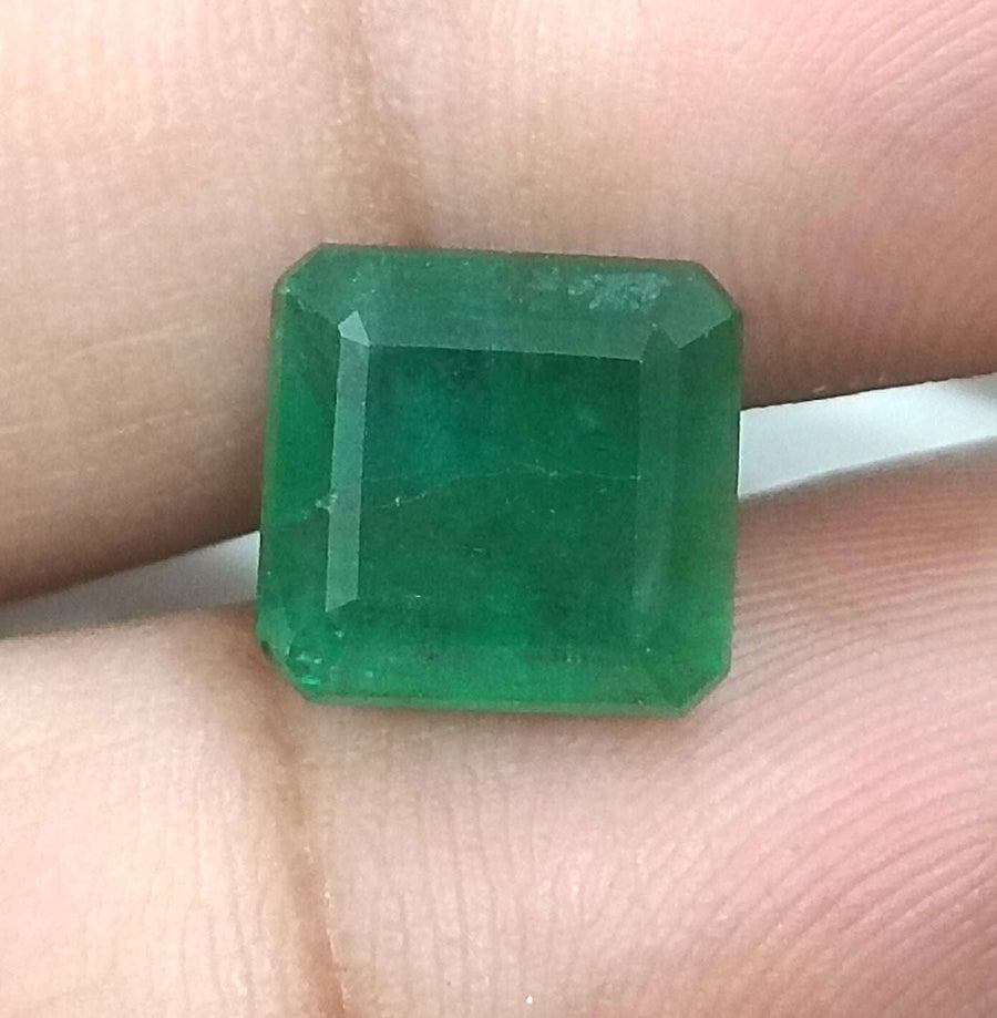 Zambian Emerald 5.30ct Natural Significant Clarity Enhanced Octagon Cut Loose Gemstone