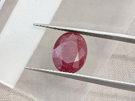 2.39ct Untreated Natural Ruby SGL Certified Mozambique Deep Cherry Red Oval Cut Gemstone