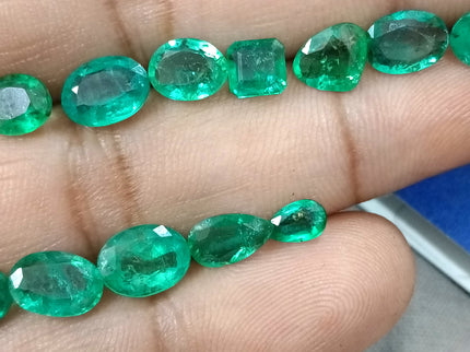 Zambian Emerald Parcel 15.33ct Natural mixed cut loose gemstones