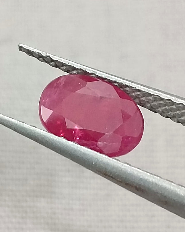 GSI Certified 1.02ct Blood Red Mozambique Ruby, Natural untreated Gemstone