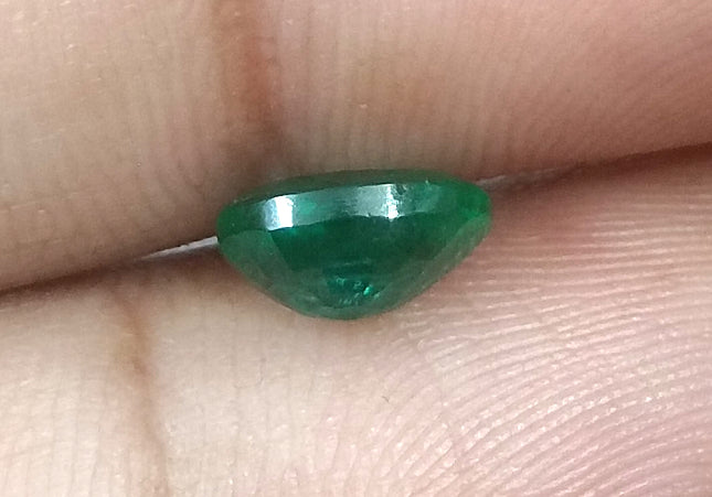 GSI USA Certified 1.33ct Deep Green Zambian Emerald Minor Oiled Loose Gemstone