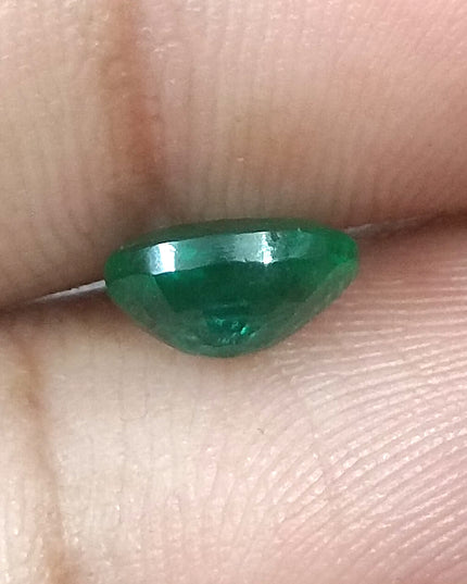 GSI USA Certified 1.33ct Deep Green Zambian Emerald Minor Oiled Loose Gemstone