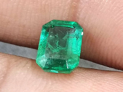 Certified 1.62ct Natural Zambian Emerald