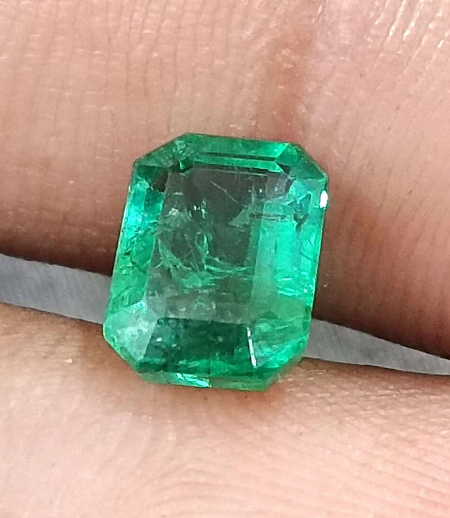Certified 1.62ct Natural Zambian Emerald