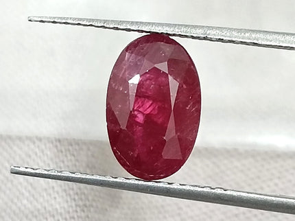 2.12ct Natural Ruby Unheated Mozambique SGL Certified Rasberry Red Oval Cut Loose Gemstone