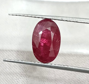 2.12ct Natural Ruby Unheated Mozambique SGL Certified Rasberry Red Oval Cut Loose Gemstone