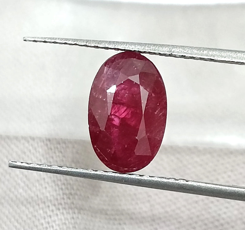 2.12ct Natural Ruby Unheated Mozambique SGL Certified Rasberry Red Oval Cut Loose Gemstone