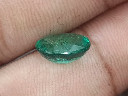 3.04ct Zambian Emerald, Forest Green Certified Natural Oval Cut Loose Gemstone