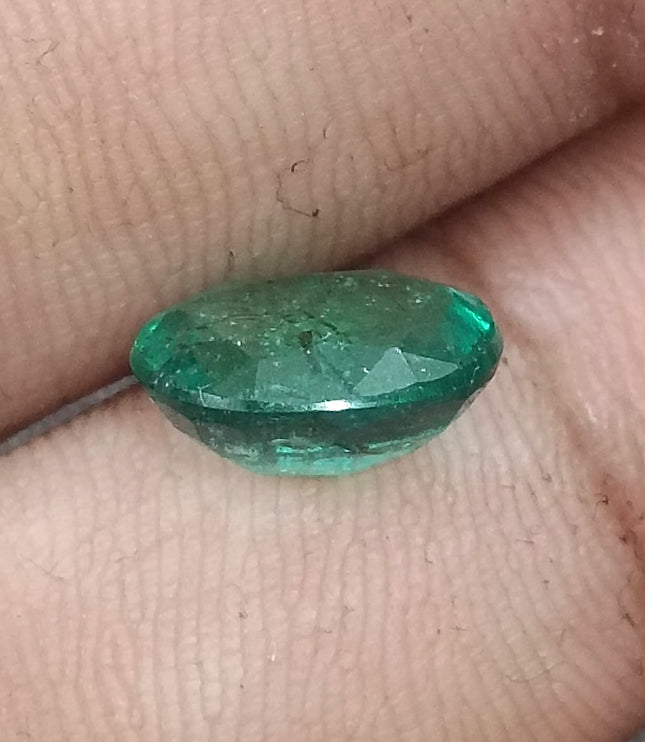 3.04ct Zambian Emerald, Forest Green Certified Natural Oval Cut Loose Gemstone