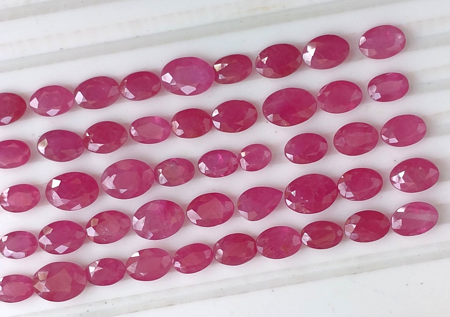 38.03ct African Ruby Lot, Natural Earth Mined Gemstones - SMSGEMS 