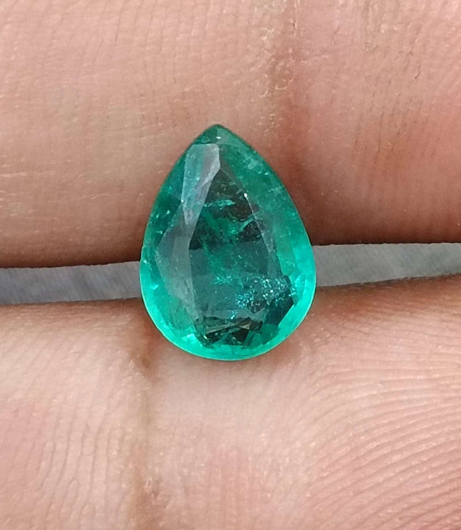 GSI Certified 1.65ct Zambian Natural Emerald