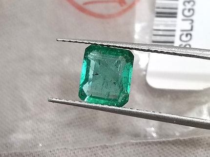 1.41ct Zambian Emerald Natural SGL Certified Medium Green Minor Oiled Loose Gemstone