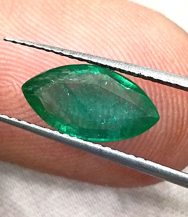 Certified 1.52ct Natural Zambian Emerald