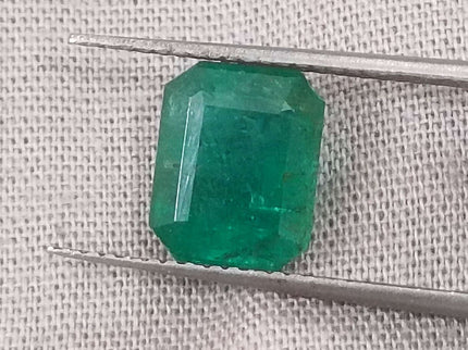 Certified 2.86ct Natural Zambian Emerald, Deep Forest Green Gemstone.