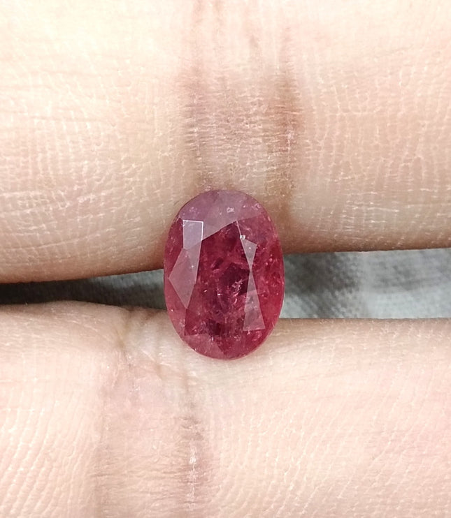 2.87ct Mozambique Ruby Unheated Natural Rasberry Ruby SGL Certified Oval Cut Loose Gemstone