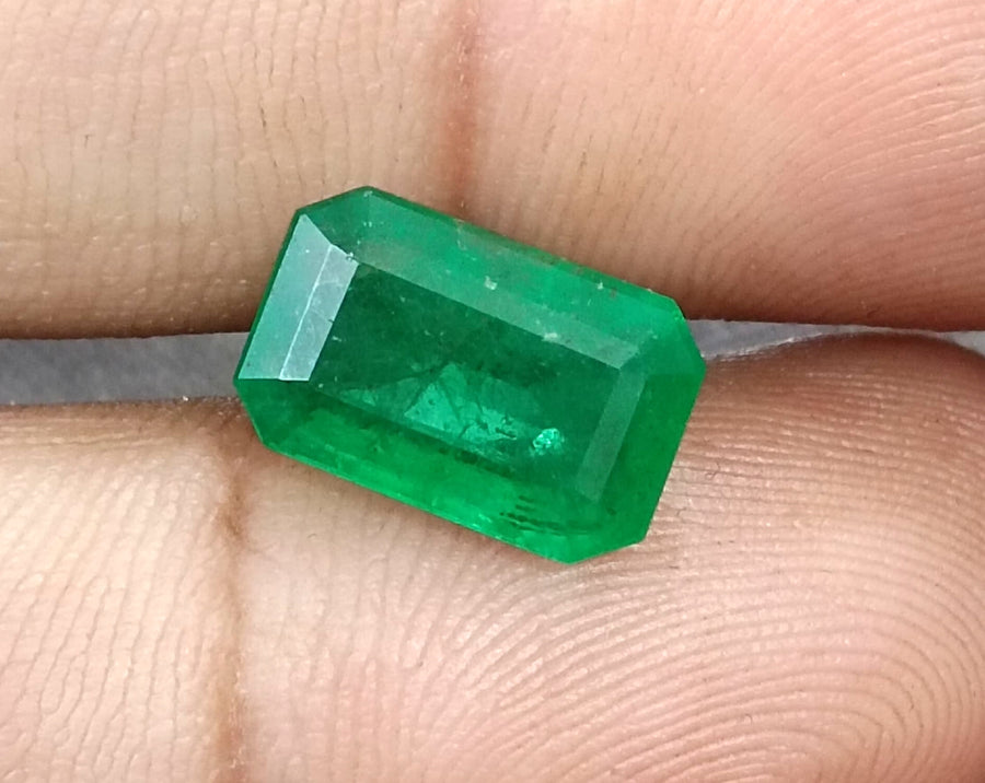 Panjshir Emerald 4.31ct Certified Natural Deep Green Octagon Cut Loose Gemstone