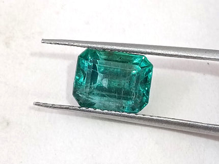 2.31ct Untreated Zambian Emerald Natural No Oil Medium Deep Bluish Green Gemstone