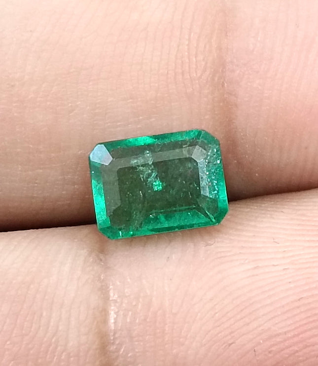 2.10ct Natural Emerald Medium Deep Green Octagon Cut Gemstone